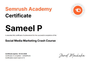 Digital Marketing Strategist In Malappuram-SEMrush
