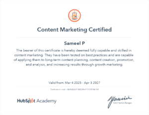 Digital Marketing Strategist In Malappuram-HubSpot